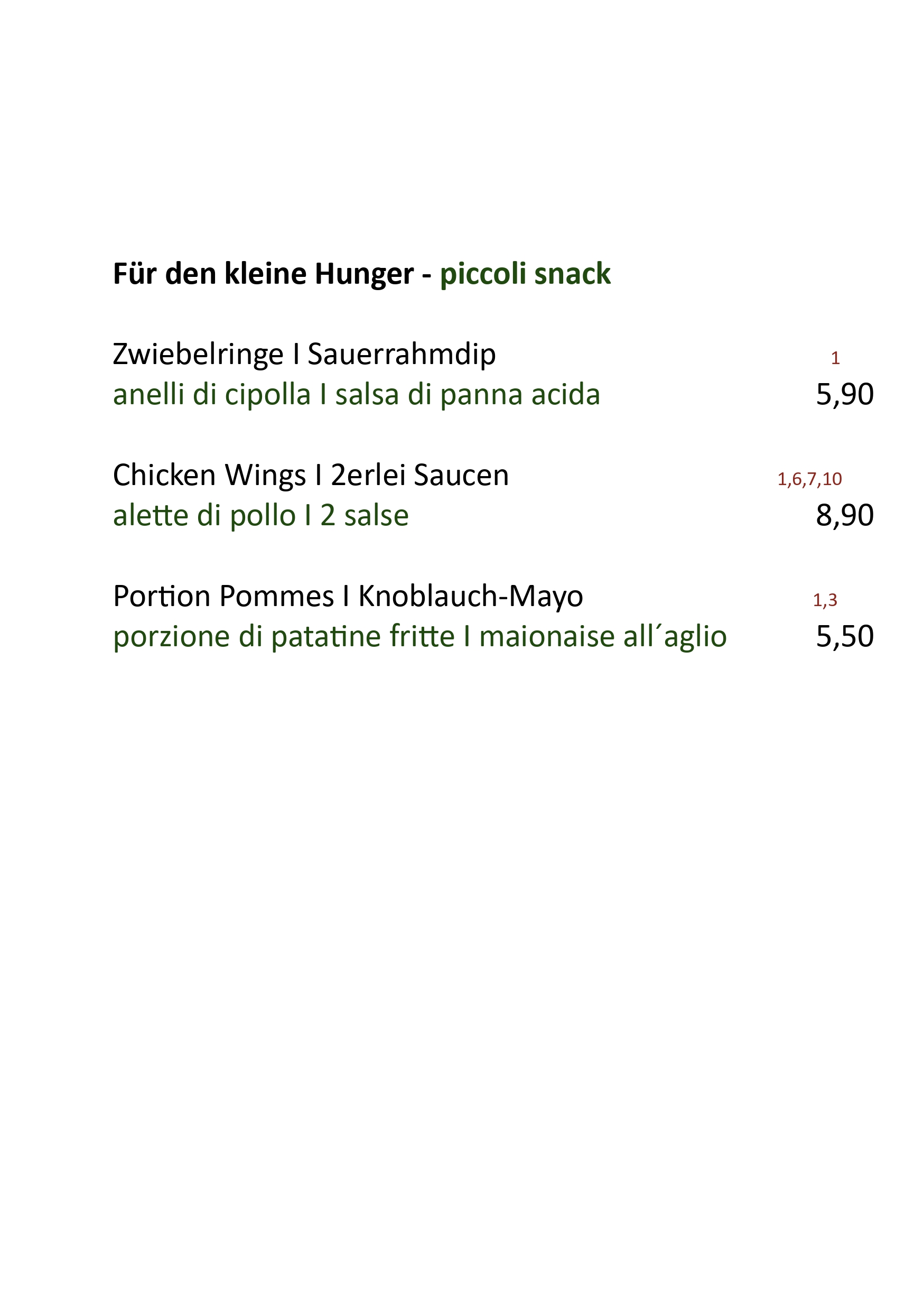 Für den kleinen Hunger...